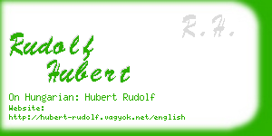 rudolf hubert business card
